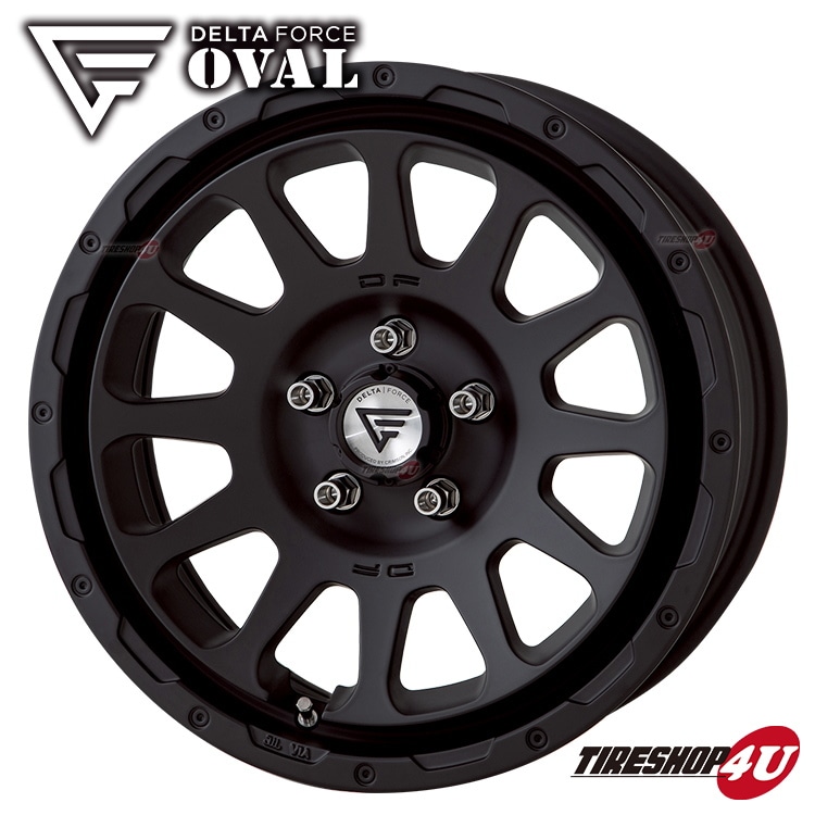 DELTA FORCE OVAL 17x7.0 5/114.3 +32 マットブラック 